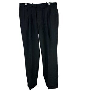 Barry Manufacturing Mens Black Pleated Dress Pants SIze 34